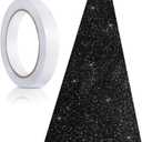 Tatuo Carpet Runner Runway Rug 55 GSM Thickness with Carpet Tape for Prom Wedding Party Outdoor Indoor Hallway Rug(2.46 x 30 Feet,Glitter Black)