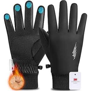 rivmount Winter Waterproof Ski Snow Warm Gloves for Women Men, Windproof Cold Weather Thermal with Touchscreen Fingers, for Running Driving Cycling Hiking Biking Outdoor Sports Daily Work (Small, Navy Blue)