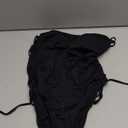 Solids Womens Black Shaped Neckline One-Piece Swimsuit with Lingerie Straps and High Leg Rise Swim Essential (Medium)