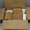 Floor Lamp for Living Room,Bedroom,Boho Rattan Tree 3 Lights Farmhouse Floor Lights,Industrial Black Standing Lamp Wicker Rustic Tall Lamp,Woven Bamboo LampShade Floor Lamps Bohemian