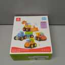 HOLA Toys for 1 2 Year Old Boy Birthday Gift - 4 PCS Toy Trucks Toddler Boy Toys, 4WD Friction Power Car Toys, Toddler Toys 1-2 Early Educational Christmas Easter Stocking Stuffers