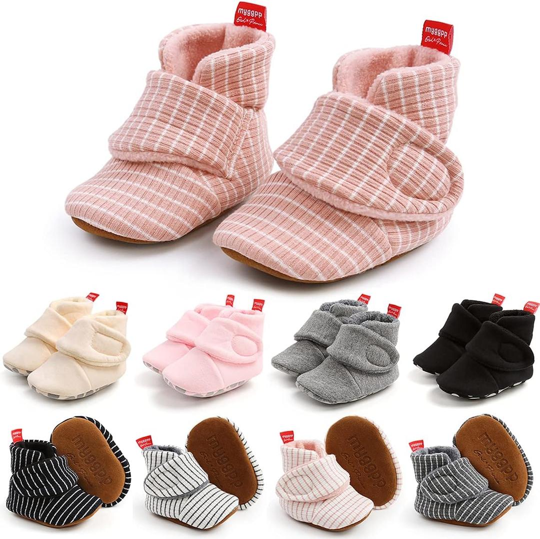 Baby Booties Infant Newborn Boys Girls Slippers Warm Crib Sock Shoes Indoor First Walkers Prewalker