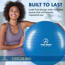 ProBody Pilates Exercise Ball - Multiple Sizes Gym Grade Balance Ball for Fitness, Yoga, Workout, Pregnancy & Physical Therapy (L: 23-26 inches/58-65 cm, Blue)