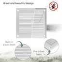 Vent Systems 4'' x 4'' Inch Pack of 5 White Air Vent Cover Metal Air Return Grill with Built in Pest Guard Screen HVAC Vent Cover for Home Improvement Vent Duct Cover 100x100 mm