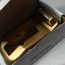 Basics Desktop Tape Dispenser, Office Desk Tape Dispenser, Heavy Duty Desk Accessories Office Tape Dispensers, Weighted Non-Skid Base,Ideal for Home, Office, School, or Business (Gold)