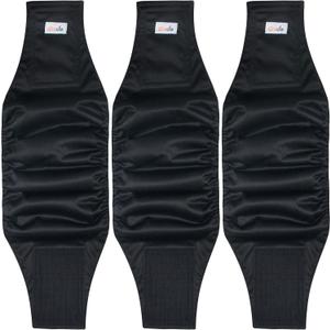 Reusable Dog Diapers Male 3Pcs, Premium Washable Belly Band for Male Dogs Small, High Absorbing Male Dog Wraps for Doggie in Incontinence, Excitable Urination and Training(Black, S)