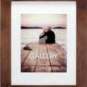 Malden 11x14 Matted Picture Frame, Made to Display 8x10 with Mat, Without Mat, Walnut