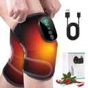 Cordless Knee Heating Pad, Newly 4 Vibration Knee Massager, 3-in-1 Heated Knee Massager with 5 Heat Levels and 5 Massage Modes, Birthday Gifts for Dad & Mom (2 PCS)