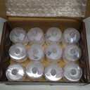 12 Pack Flameless Tea Lights Candles Battery Operated, Crystal Led Tealight Candles,Votive Electric Fake Candles for Valentines Wedding Diwali Christmas Decorations