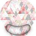 ToLuLu Mouse Pad Wrist Rest Support, Gel Mouse Pads with Non Slip Rubber Base Memory Foam Mousepad, Mouse Wrist Rest Pad for Laptop Computer Home Office Working Gaming Pain Relief, Pink Triangle, Pack of 3