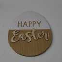 Holiday Home Easter Egg-Shaped Happy Easter Wall Decor, 14 in