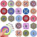 40 Pack Bohemian Fidget Spinner Toys Bulk, Mini Fidget Spinners for Kids Adults, Valentines Day Gifts Anxiety Toys Stress Relief Fidgets Easter Christmas Basket Stuffers Classroom Prizes