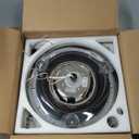 42 inch Dimmable Fandeliers Chandelier Ceiling Fan LED Crystal Ceiling Fan with Light and Remote 6 Speed 3 Blades Retractable Ceiling Fans for Bedroom Living Dining Room (APP & Timing) (Silver)