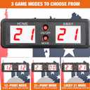 SPOYNAL Electronic Cornhole Board Set 4 x 2 FT, Wooden Corn Hole Game with Built-in Score Display, Portable Yard Games Set with 8 Bean Bags for Backyard, Tailgate, Lawn and Outdoor Gatherings