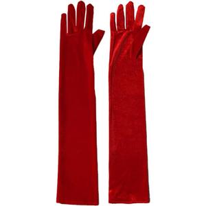 Women Long Velvet Tea Party Opera Wedding gloves Stretchy Elbow Long Gloves for Ladies