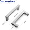Ravinte 30 Pack Solid 3 Inch Center to Center Slim Square Bar Drawer Handles - Cabinet Hardware Brushed Nickel Pulls for Kitchen and Drawers
