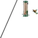 MIXXIDEA Heavy Duty Extensible Deck Hook - Adjustable for Hanging Bird Feeders, Plants, Suet Baskets, Wind Chimes, Lanterns (28in Long Curled Hook-1 Pack)