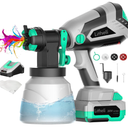 Litheli 20V Cordless Paint Sprayer with 4.0Ah Battery, 200W HVLP Electric Sprayer Gun, 3.5lbs Lightweight Paint Gun with 1000ml Container, 3 Nozzles for House Painting, Furniture, Fence, Wall