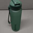 Hydracy Water Bottle with Time Marker -Large BPA Free Water Bottle & No Sweat Sleeve -Leak Proof Gym Bottle with Fruit Infuser Strainer & Times to Drink -Ideal for Fitness Sports & Outdoors (Moonlight Green)