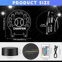 Championship Ring Holder Display with Light Base and Remote Control Sports Baseball Ring Holder for Memorabilia End of Season Birthday Xmas Softball Football Gifts