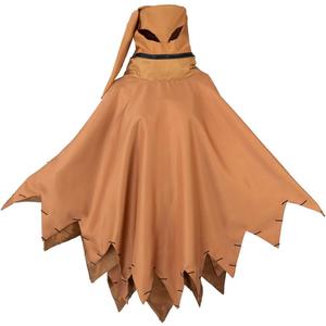 Oogie Boogie Cloak Hooded Robe Cape Christmas Cosplay Costume for Adult