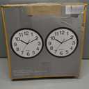 Bernhard Products Black Wall Clocks Large 13 Inch, Silent Non Ticking 2 Pack, Quality Quartz Battery Operated Round Easy to Read Home/Office/Business/Classroom/School Clock