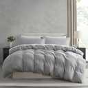 Nestl Light Grey Duvet Cover Full Size - Soft Double Brushed Full Size Duvet Cover Set, 3 Piece, with Zipper Closure, 1 Duvet Cover 80x90 inches and 2 Pillow Shams