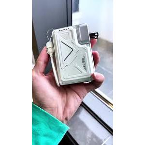 SEANCHEER P07 Magnetic Power Bank Charger 10000mAh Portable Charger with Built-in Cable and Foldable AC Plug, 22.5WMAX,Portable Charger with Built-in Cables for Samsung Google Pixel Moto iPhone iPad