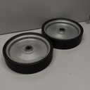 AR-PRO (2-Pack) 10"x2.2" Flat Free Solid Rubber Replacement Tires  10 Inch Solid Wheels for Hand Trucks, Dollies, Utility Carts, and Wheelbarrows with 2.2" Offset and 5/8" Axle Hole