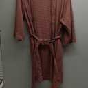 Ekouaer Robes for Women Waffle Knit Bathrobe Soft Lightweight Knee Length Loungewear S-XXL (Medium, Gray Purple)