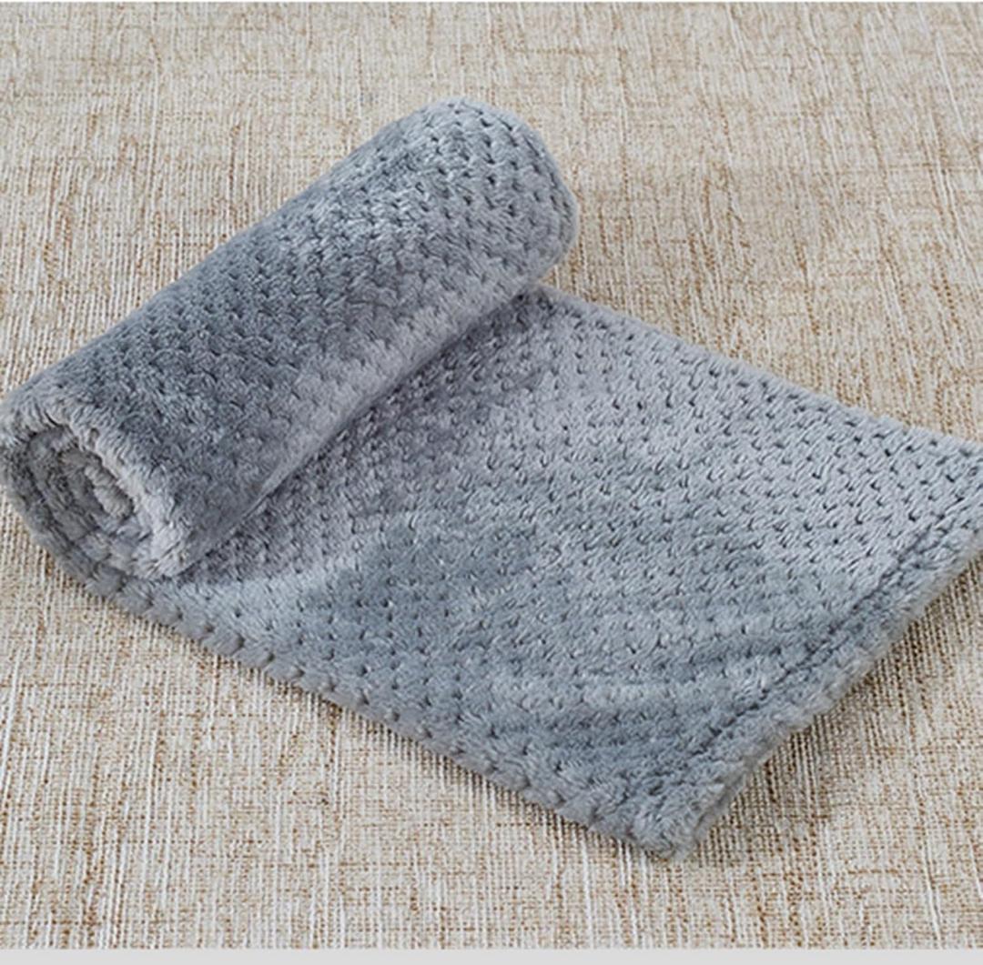 Soft Fleece Throw Dog Blanket Warm Soft Fuzzy Pet Mat Cover Fluffy Fluffy for Dogs & Cats Pet Throw Blanket for Bed, Couch, Sofa, Travel (Color : Light Grey, Size : Queen)