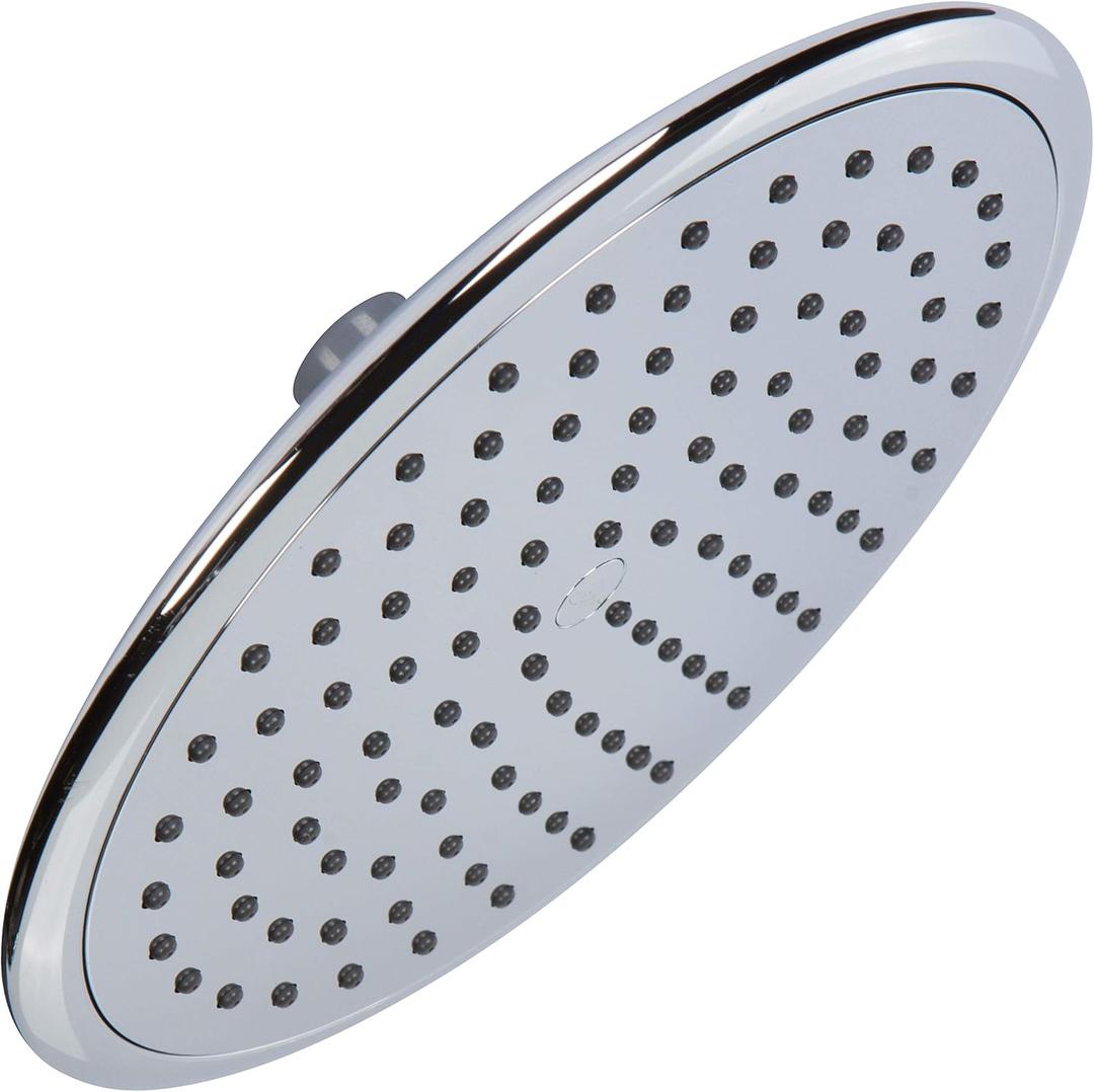 Waterfall Showerhead - 9 Inch Large Overhead Rain Shower Head - High Flow Best With Extension Arm, 2.5 GPM - Chrome