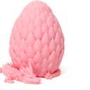 3D Dragon Egg - Purple and Pink - Easter Egg with Flexible Dragon, Large 3D Printed Gift,Figurine Decor, Executive Desk Toy(12" Dragon)