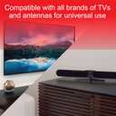 GE Indoor HD Digital TV Antenna Amplifier, Low Noise Antenna Signal Booster, Clears Up Pixelated Low-Strength Channels, Supports HD Smart TV VHF UHF, AC Adapter, Black, 42178