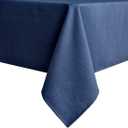 maxmill Jacquard Tablecloth Swirl Design Water Resistance Antiwrinkle Heavy Weight Soft Table Cloth for Buffet Banquet Parties Event Holiday Dinner Rectangle 60 x 84 Inch Navy Blue