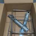 Pull-Out Garbage Can for Cabinet 9 Gal (35 Qt) Heavy-Duty Chrome Slide, Smooth Soft-Close Operation, Built-in Garbage Bag Storage Fits 11 Cabinet Opening Bin Not Included