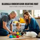 Electric Radiant Floor Heating System, 20 Sq.ft Electric Heated Floor Mats for Bathroom, Includes Programmable Thermostat, Heat Mat, Installation Monitor, and Temperature Sensors