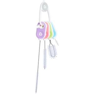 Munchkin Details Bottle and Cup Cleaning Brush 4 Piece Set with Key Ring