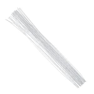 DECORA 20 Gauge White Floral Stem Wire 16 inch,50/Package