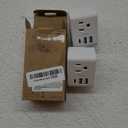 2 Pack European Travel Plug Adapter, International Power Plug Adapter with 3 Outlets 3 USB Charging Ports(1 USB C), Type C Plug Adapter Travel Essentials to Most Europe EU Spain Italy France Germany