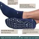 Muezna Men's Non-Slip Yoga Socks, Anti-Skid Pilates, Barre, Bikram Fitness Hospital Slipper Socks with Grips, Size: 12-14