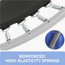 Fitvids 40" Foldable Trampoline Fitness Rebounder, Quiet & Stable Exercise Trampoline for Indoor/Outdoor Cardio, Balance, Core Strength, Max Load 300lbs