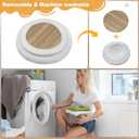 Cat Desk Bed, Pet Cats Desk Nest Round Hammock, 360 Rotation & Height Adjustable, Comfortable Washable Soft Pad for Kitten, Metal Frame for Table Mounted Desk Side Pet Perch Bed Furniture