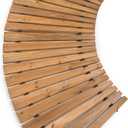 Plow & Hearth 4' Curved Outdoor Wooden Pathway | 18" Wide Rollout Outdoor Garden Walkway | Weather-Resistant Hardwood Cedar Board Walkway Landscape Edging | Decorative Lawn Patio Wedding Party