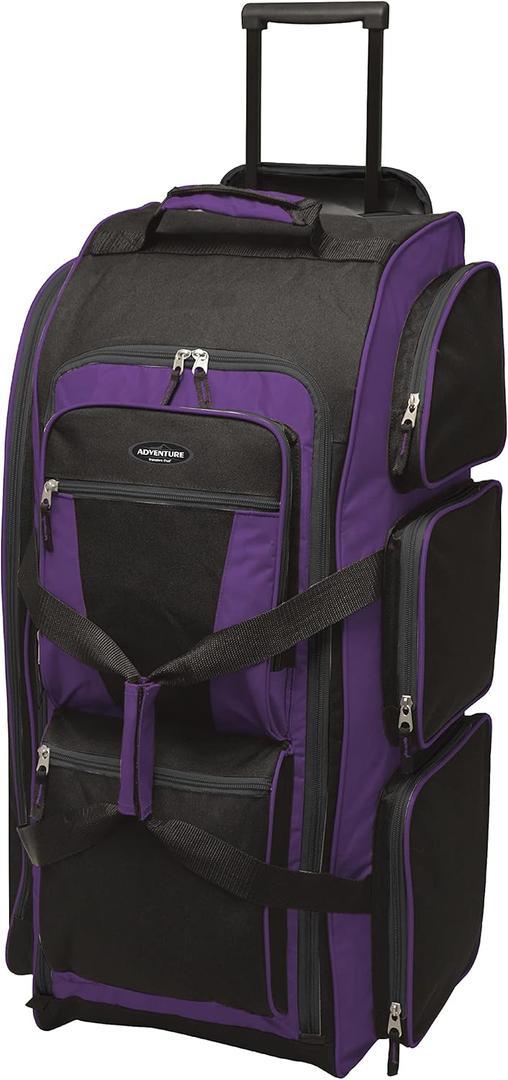 Travelers Club Xpedition 30 Inch Multi-Pocket Upright Rolling Duffel Bag (Purple) Travelers Club Xpedition 30 Inch Multi-Pocket Upright Rolling Duffel Bag (Purple)