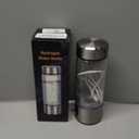 2026 Upgrade Hydrogen Water Bottle, Portable Hydrogen Water Ionizer Machine -SPE PEM Tech, Rechargeable Hydrogen Rich Water Glass Bottle for Travel, Gifts for Women, Christmas Gifts, Gifts Idea (Silvery)