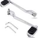 Aluminum Alloy Heel Toe Shifter Lever Pegs Compatible with Touring Street Glide Road King Road Glide Electra Glide 1988-2024, FL Softail 1986-2017, Trike 2008-2024 Chrome Front Rear Shift Peg