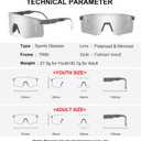 FIXEROS Two Size Polarized Baseball Sunglasses For Adults and Youth Boys Girls Kids UV400 Men Women Cycling Sports Glasses