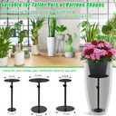 Adjustable Plant Risers for Inside Pots, 17-31" Rise Planter Insert Filler for Large Pots, Plant Lift Inserts Pot Risers for Indoor Outdoor Tall Taper Planter Container (6" 8" 10" Base Top, Set of 2)