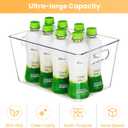 YIHONG Clear Plastic Storage Bins, 8 Pack Pantry Organizer Bins with Handle for Kitchen, Freezer,Cabinet,Closet Organization and Storage (11.2x7.5x6)